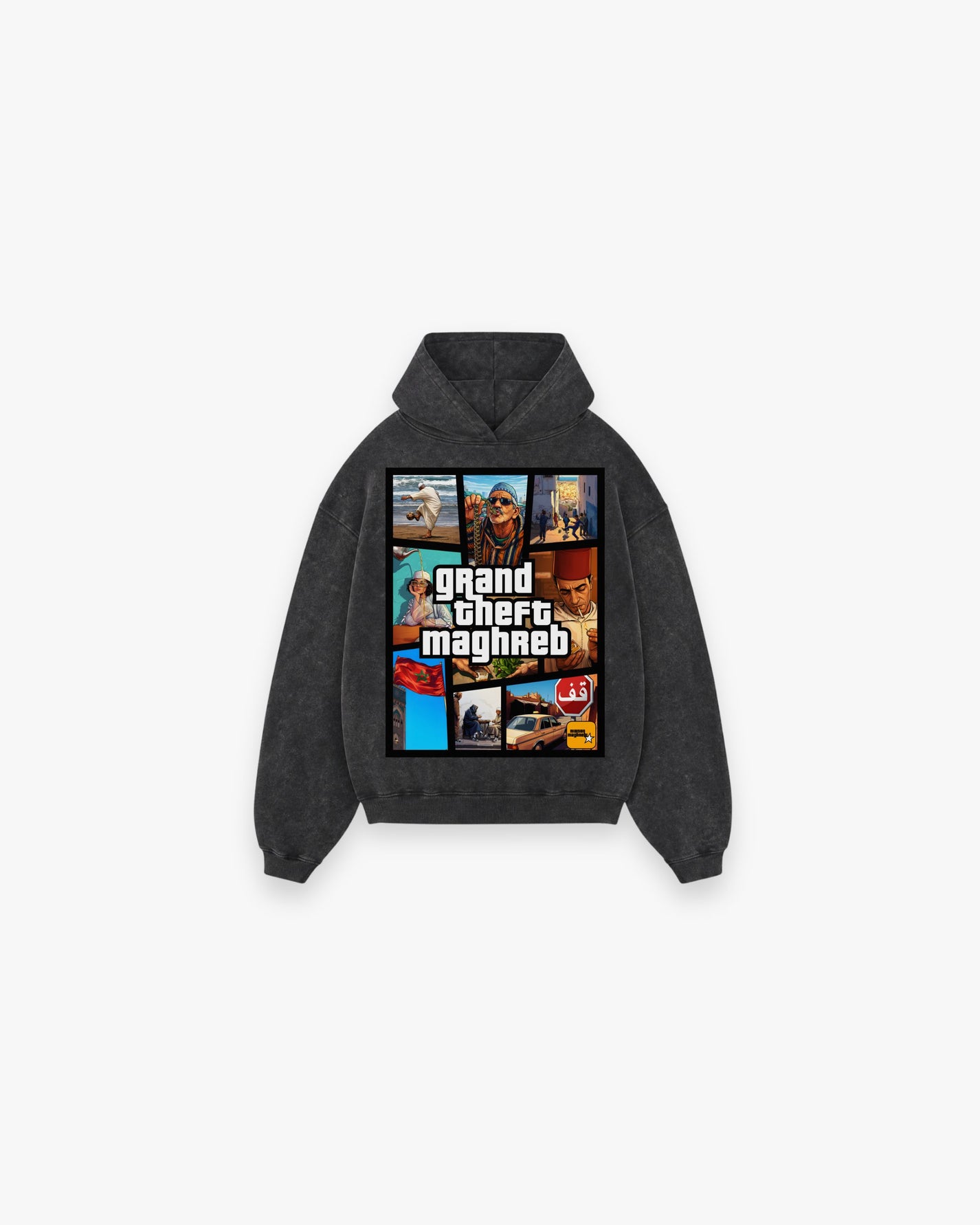 GRAND THEFT MAGHREB WASHED OVERSIZED HOODIE