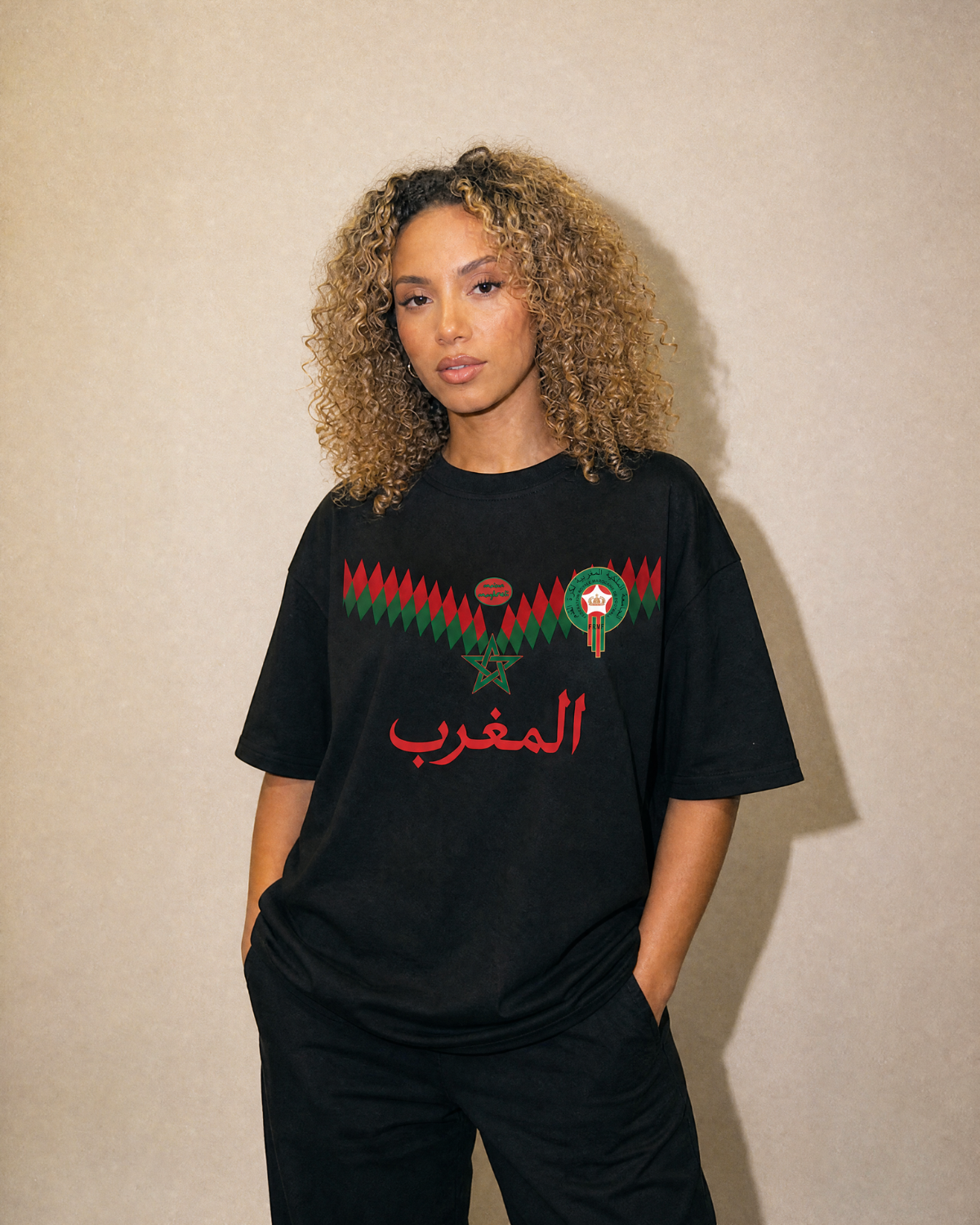 PRIDE OF MAGHREB 2.0 OVERSIZED SHIRT BLACK