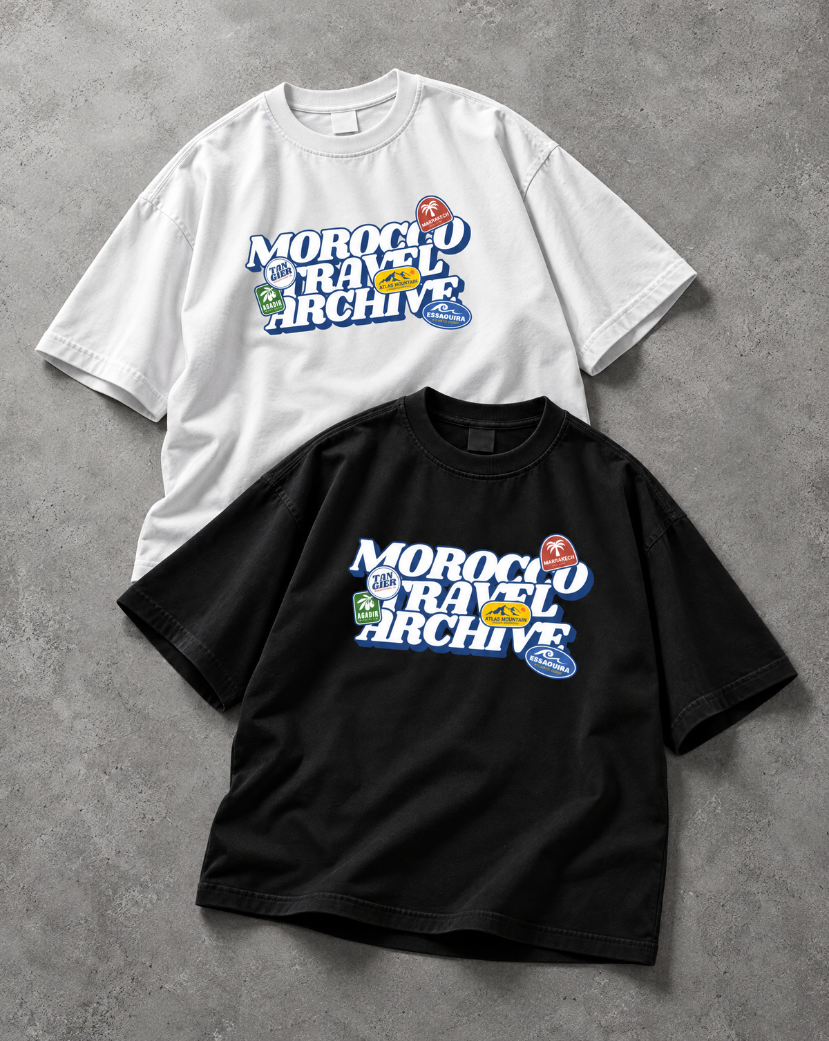 MOROCCO TRAVEL ARCHIVE OVERSIZED T-SHIRT