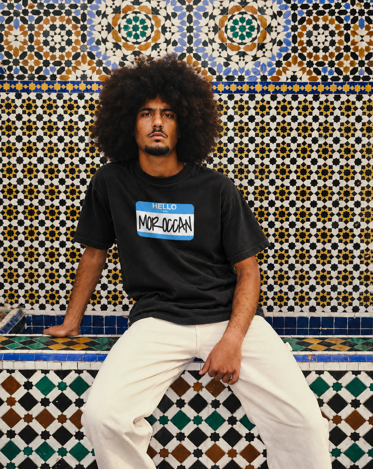 HELLO, I'M MOROCCAN OVERSIZED SHIRT