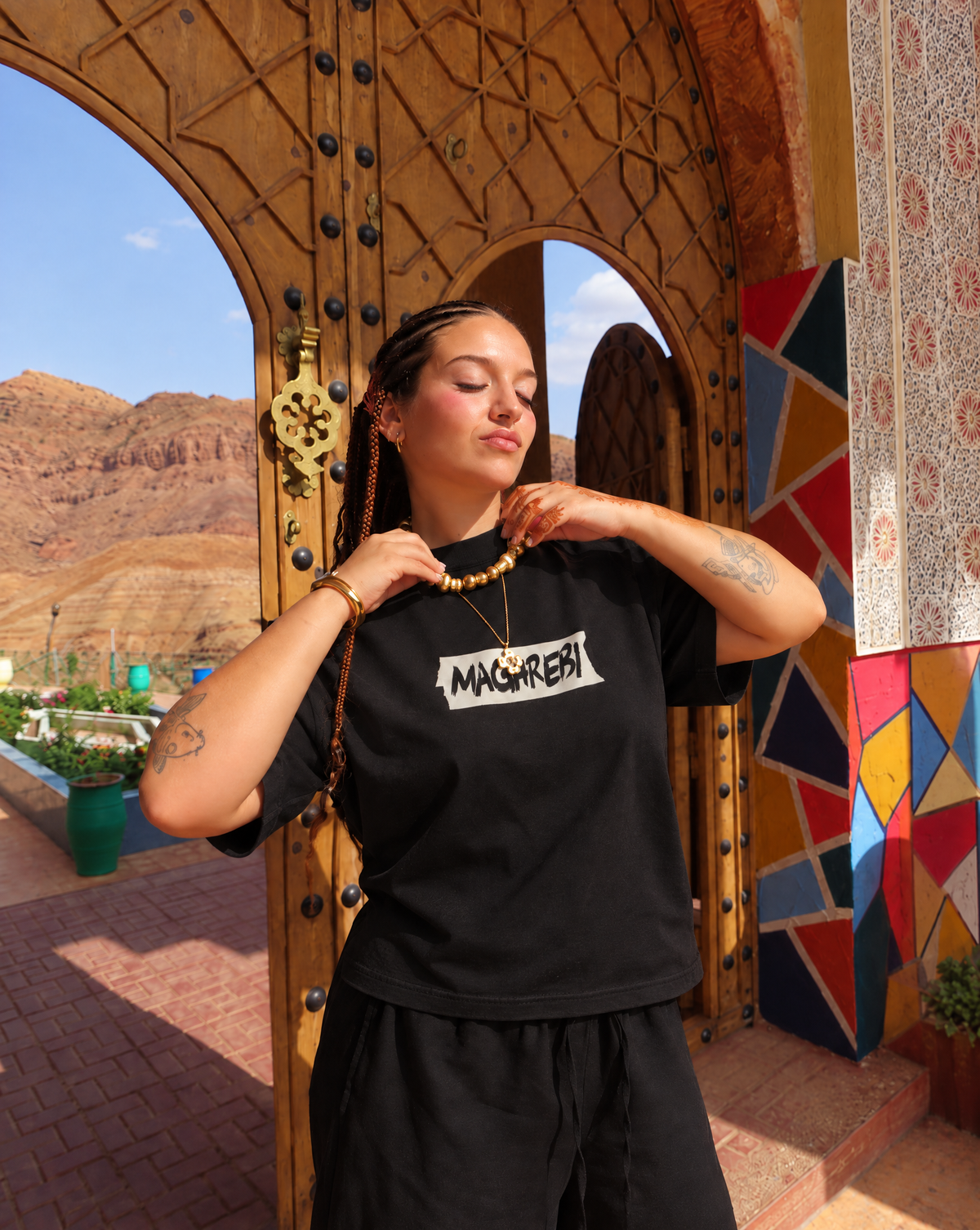 MASKED TAPE MAGHREBI OVERSIZED SHIRT
