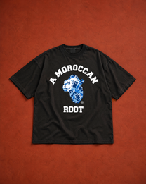MOROCCAN ROOT BLUE CAMO OVERSIZED T-SHIRT
