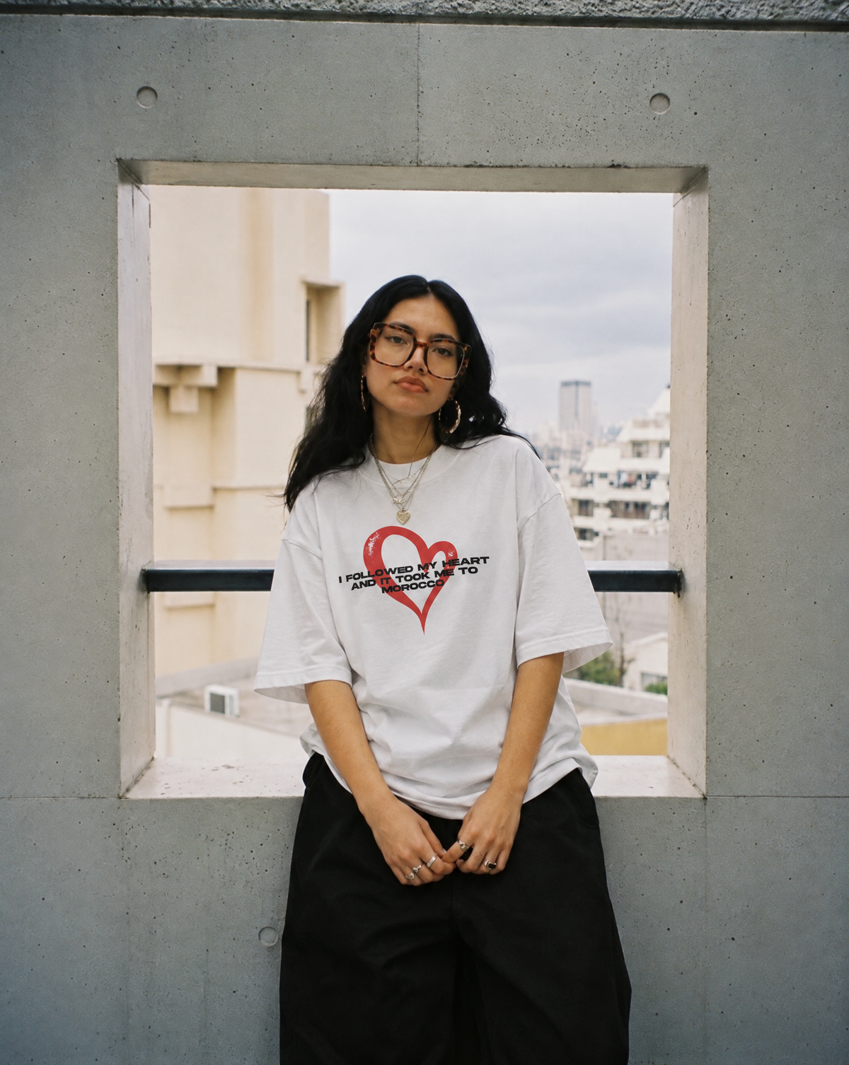 HEARTBOUND TO MOROCCO OVERSIZED SHIRT